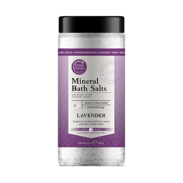 نمک حمام معدنی آرامش بخش اسطوخودوس Lavender پتال فرش Petal Fresh وزن 567 گرم 