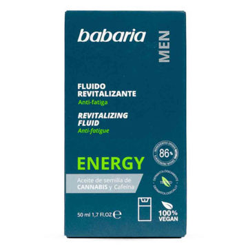 کرم فلوئید تقویتی و انرژی زا پوست صورت مردانه باباریا Babaria مدل ENERGY حجم 50 میل