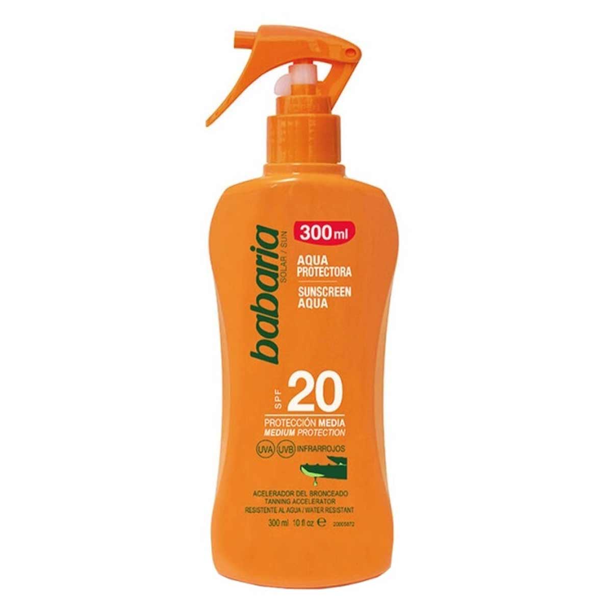 آکواسان (تثبیت کننده رنگ ) SPF 20 باباریا babaria حاوی عصاره آلوورا حجم 300 میل