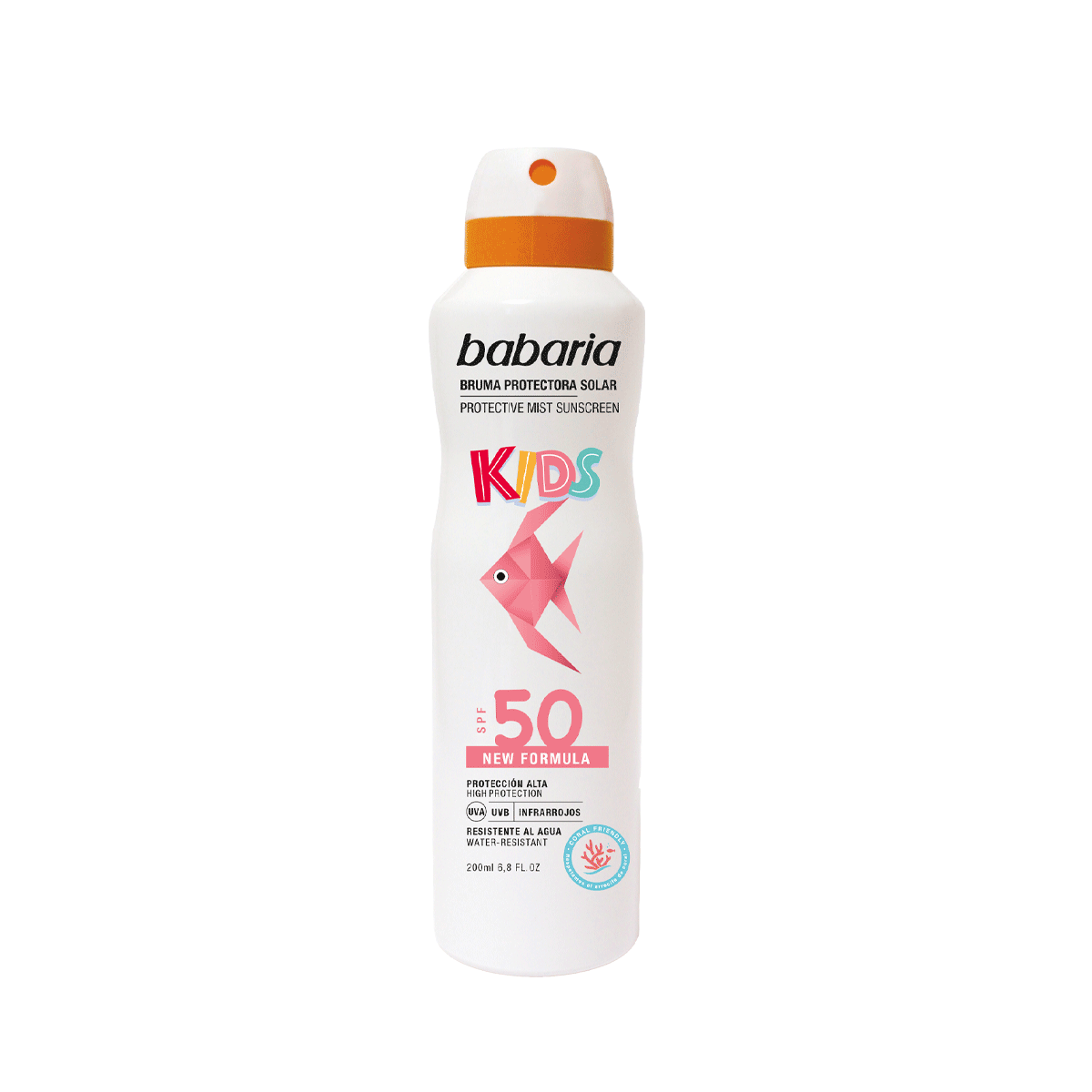 اسپری ضد آفتاب کودک باباریا babaria حاوی SPF 50 حجم 200 میل