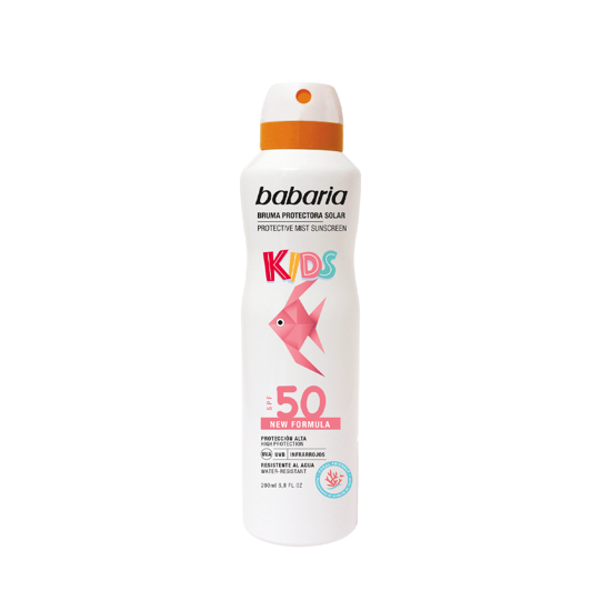 اسپری ضد آفتاب کودک باباریا babaria حاوی SPF 50 حجم 200 میل