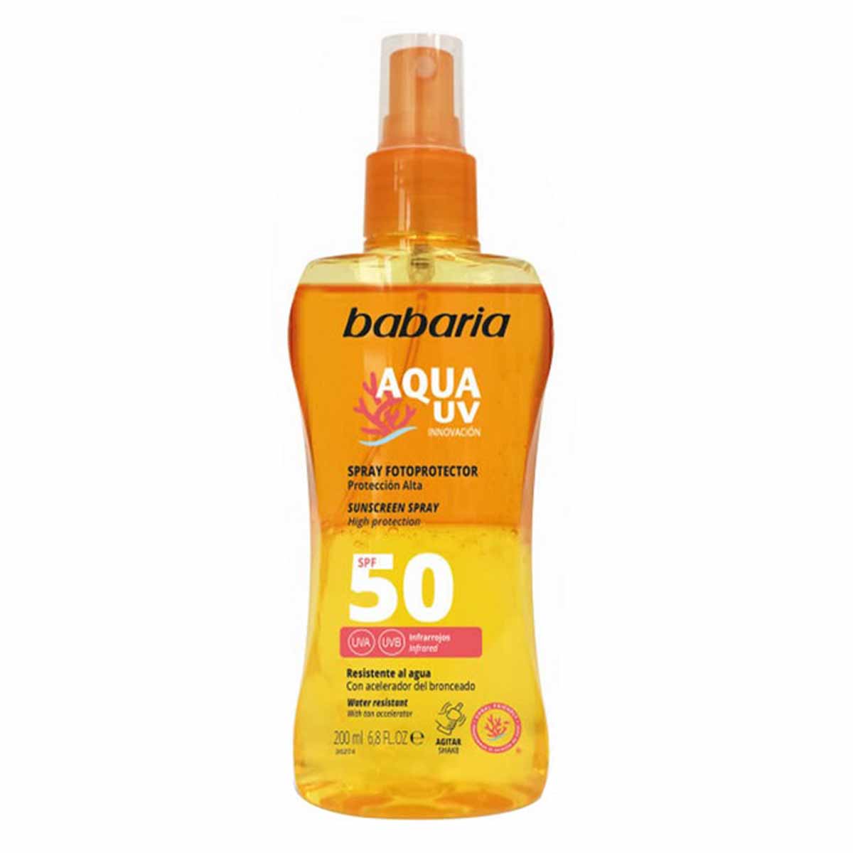  اسپری دوفاز آکوسان AQUA UV باباریا SPF 50 babaria حجم 200 میل