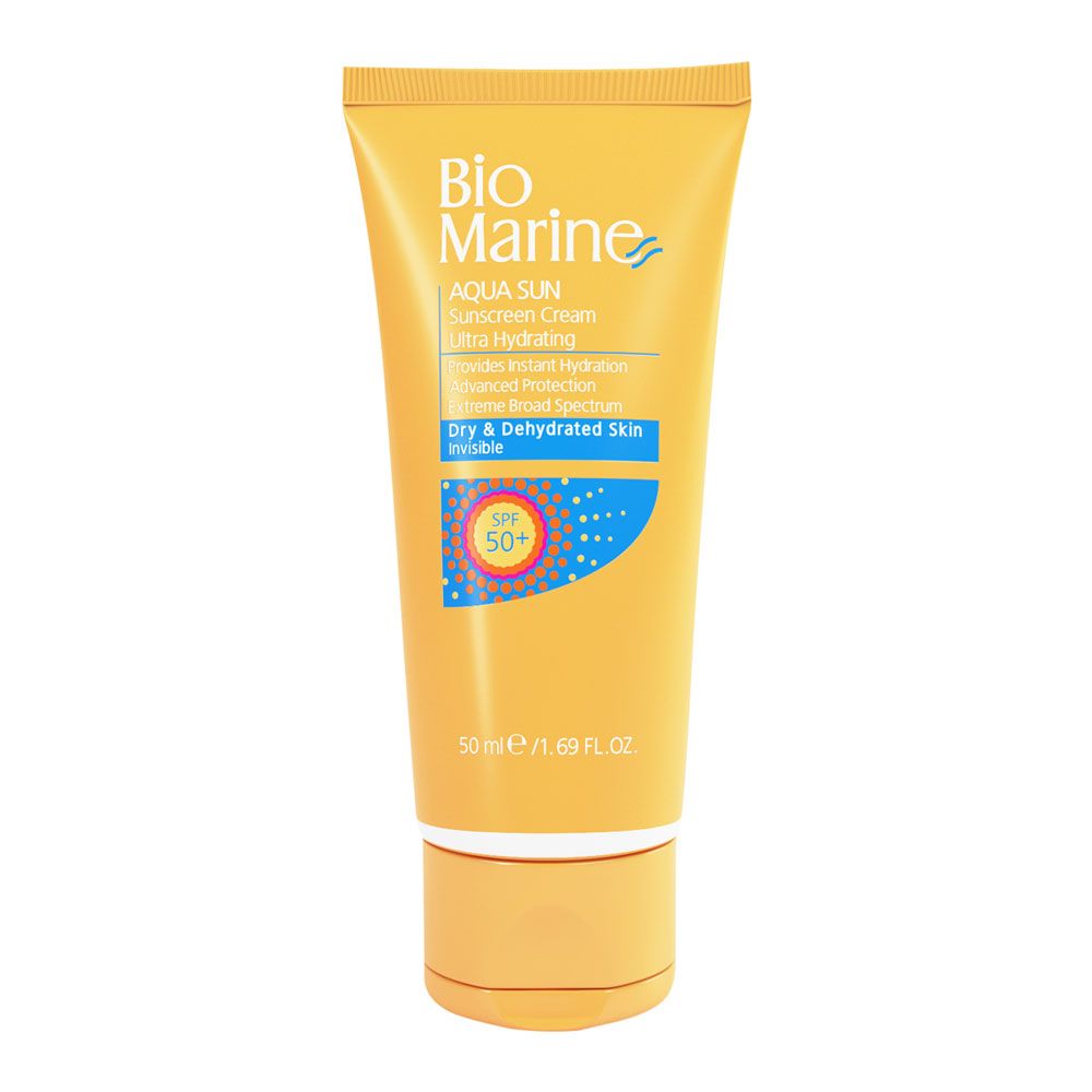 کرم ضد آفتاب spf 50 رطوبت رسان بایومارین Bio Marine حجم 50 میل