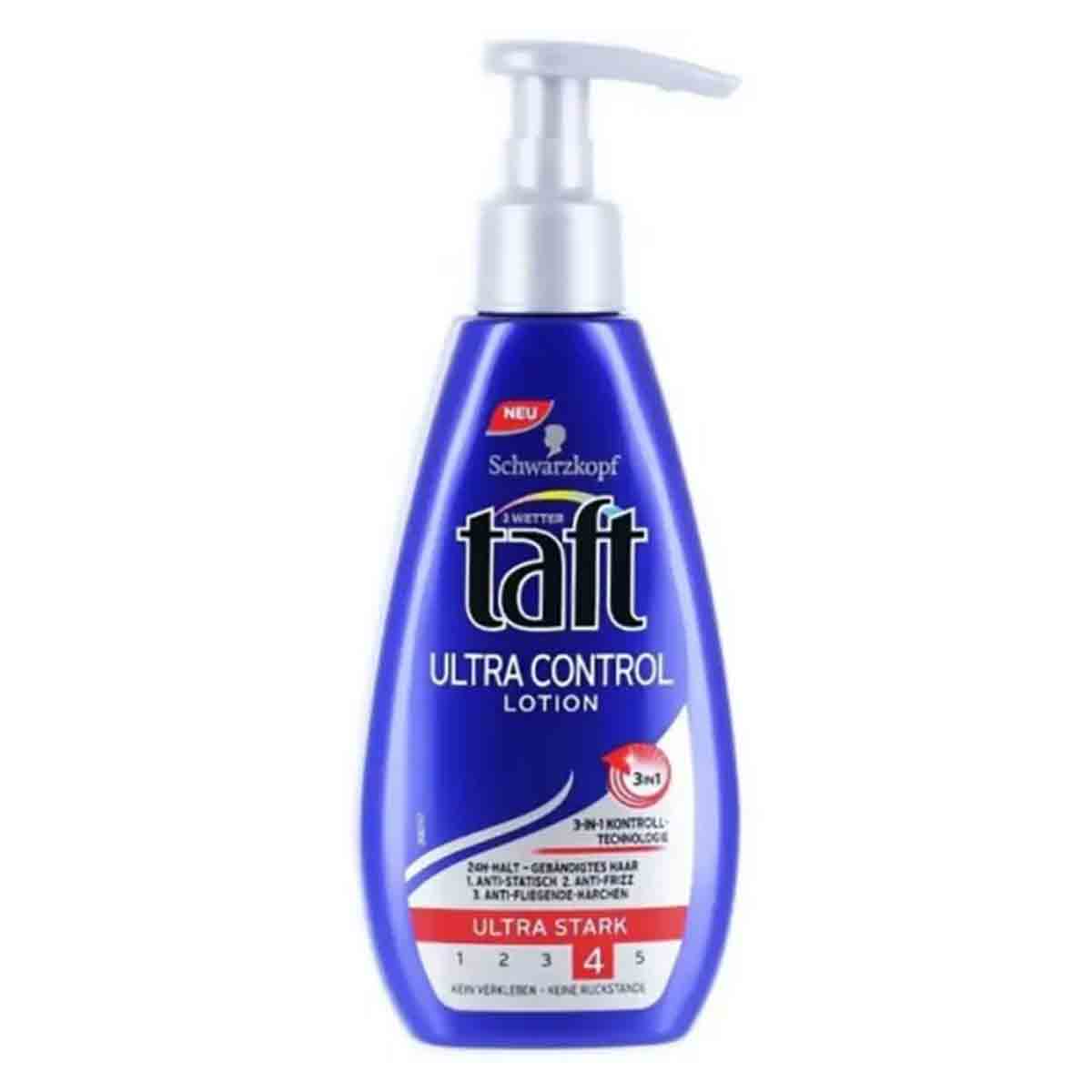 کرم حالت دهنده مو شماره 4 تافت Taft مدل ULTRA CONTROL حجم 150 میل 